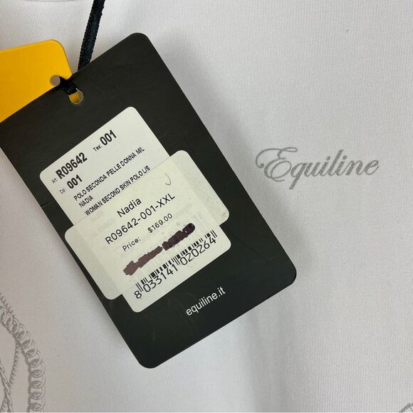 New Equiline Nadia Equine Dressage White Long Sleeve Horse Show Shirt size XXL - Picture 3 of 4